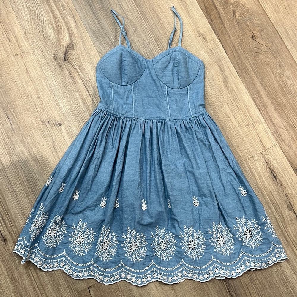 American Rag Denim Eyelet Dress
